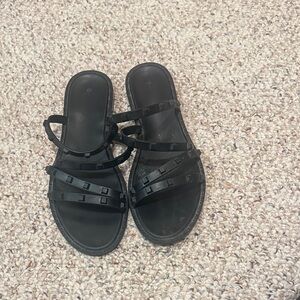 Black Strappy Sandals